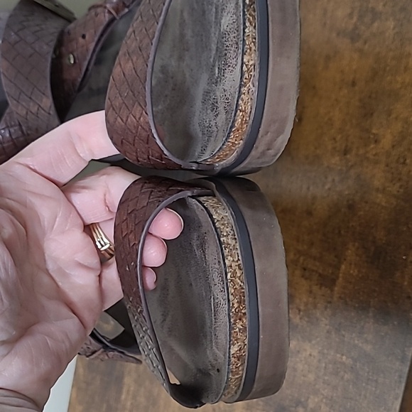 Pierre Dumas Woven Brown Platform Sandals size 9 - Picture 7 of 14